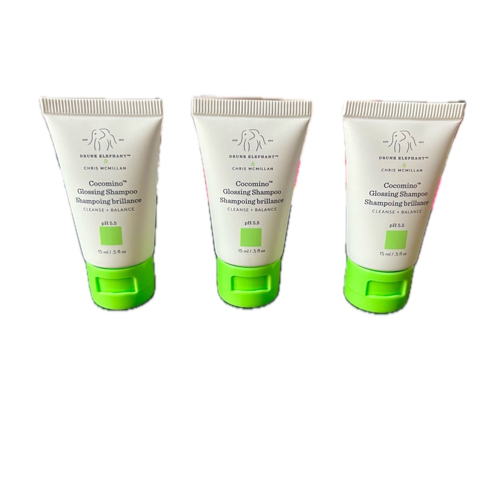 Drunk Elephant Green Cocomino Glossing Shampoo - Travel Size = 3 qty 15mL